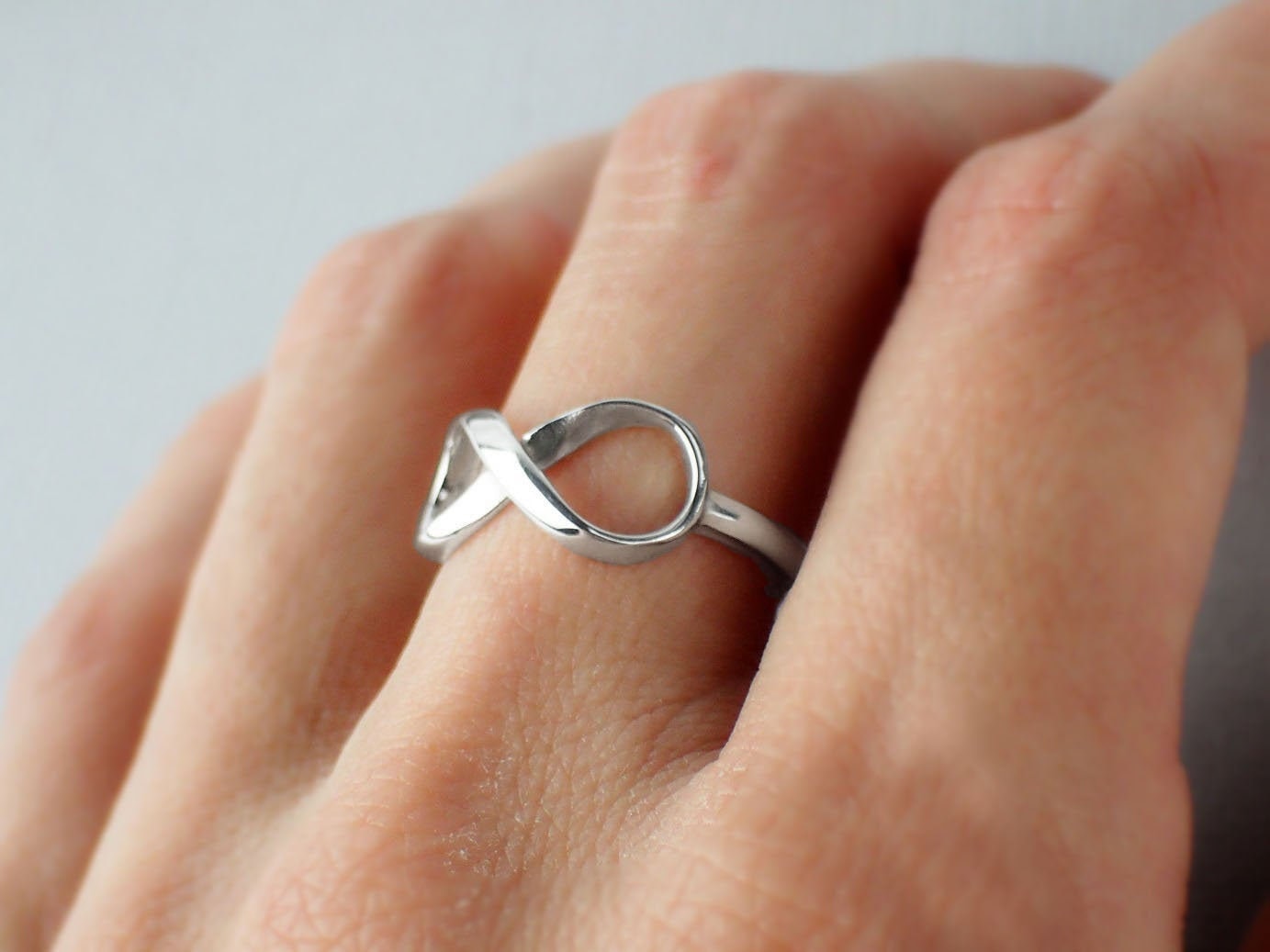925 Sterling Silver Infinity Ring - Infinity Symbol Ring in Silver