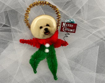 Bichon Dog Ornament, Christmas Ornament, Unique Gift, Dog Lover Gift