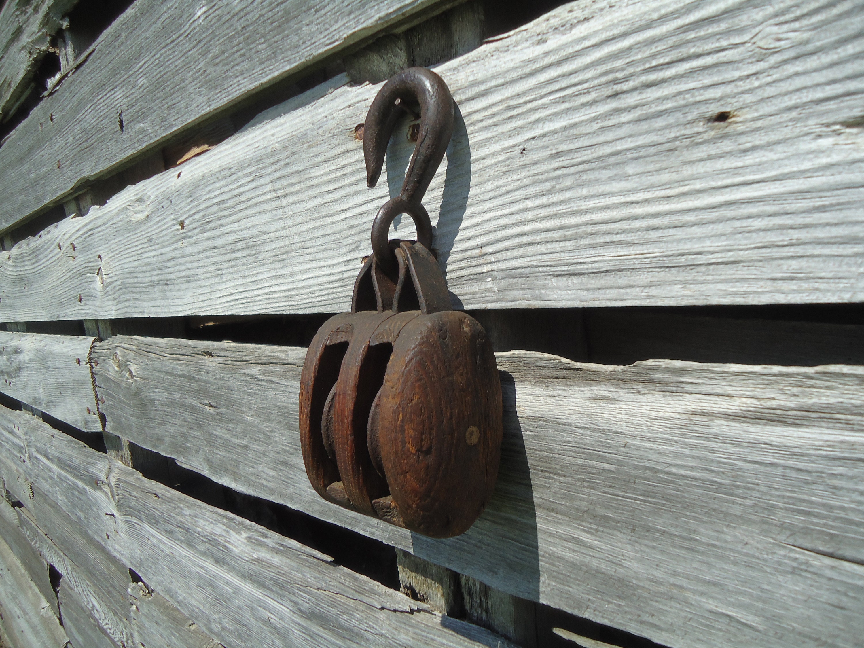 Vintage Barn Pulley Small Wood Pulley Miniature Wood Pulley Etsy