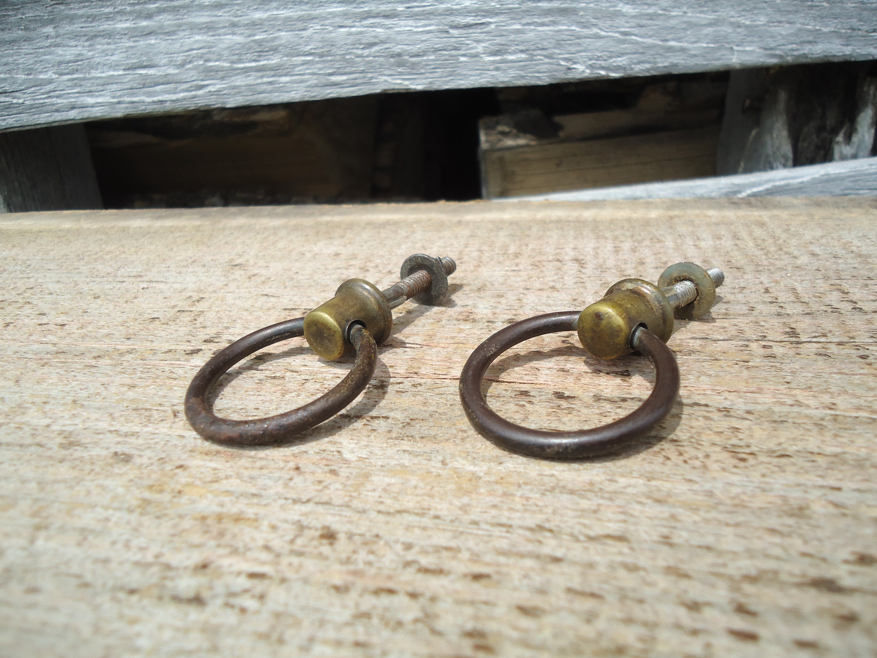 Perillas de muebles perillas de anillo Vintage tirones de | Etsy