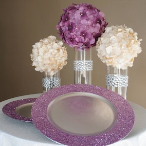 Glitter Charger Plates ( Glitter on Rim Only)