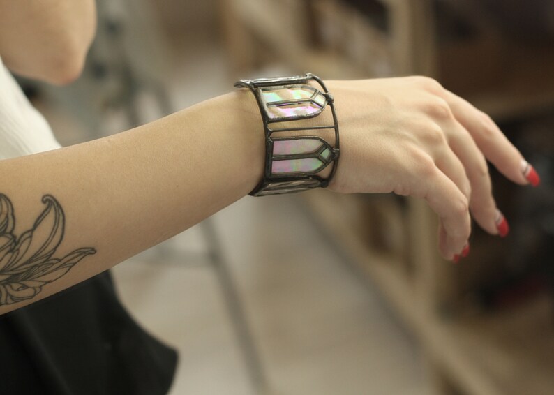 Holographic bracelet festival jewelry festival bracelet witch jewelry gothic bracelet witch Iridescent bracelet gothic jewelry