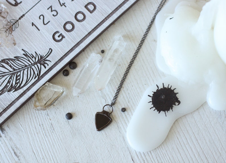 Simple Pendant simple necklace gothic dainty black necklace Small Dark Jewelry Black pendant witch pendant minimalist black necklace