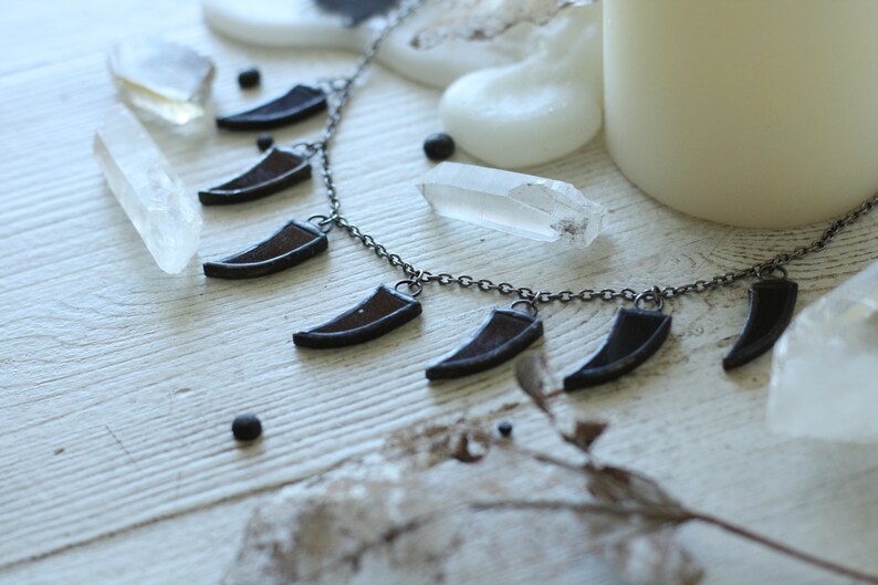 witchy choker Gothic choker goth choker Wicca witch choker witchy jewelry Fang necklace Wiccan Jewelry black jewelry grunge choker
