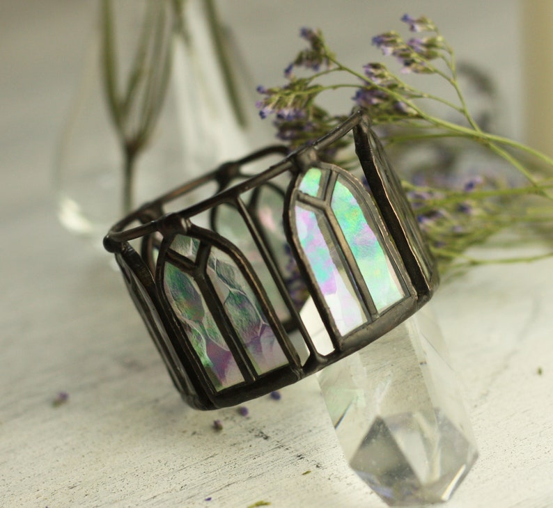 Holographic bracelet festival jewelry festival bracelet witch jewelry gothic bracelet witch Iridescent bracelet gothic jewelry