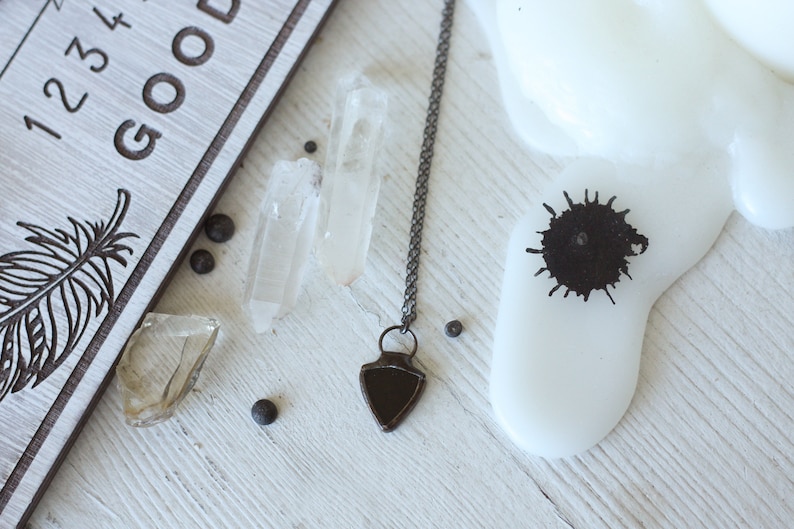 Simple Pendant simple necklace gothic dainty black necklace Small Dark Jewelry Black pendant witch pendant minimalist black necklace