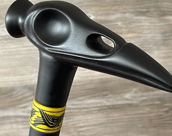 Black Raven Cane Walking Stick Wood Wooden Cane Handcarved Carving Handmade