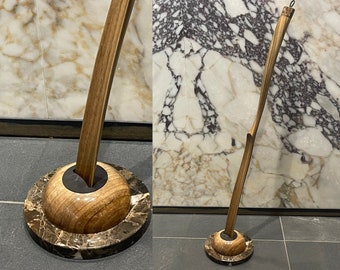 marble and wood. a shoe horn with a stand. a unique gift.