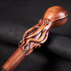 Octopus Walking Stick Cane Handmade Wooden Stick High Quality Unique