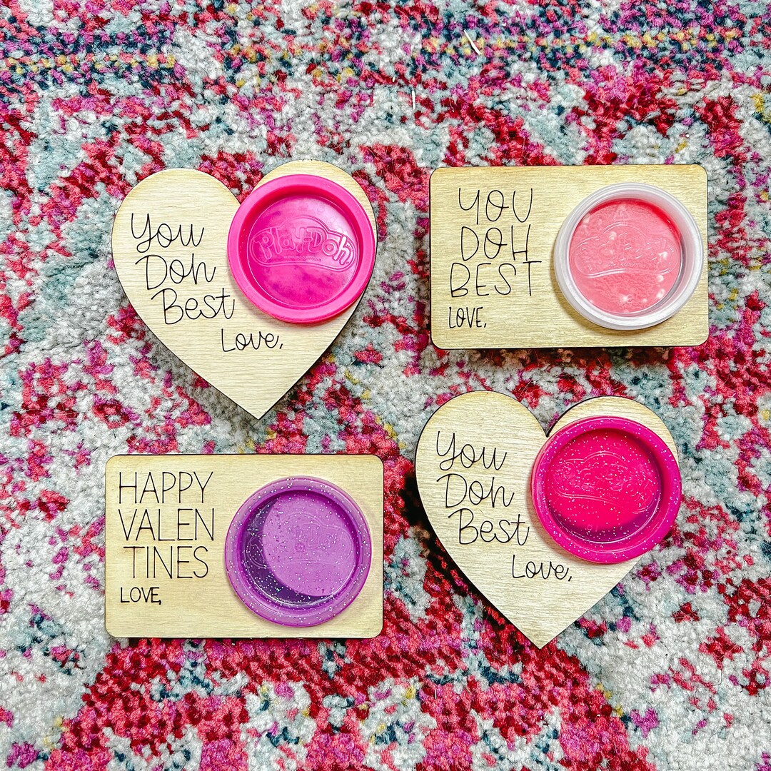 Valentines Play Doh Cards Play Doh Peeps Kids Valentines Basket Valentines Play Doh Valentine