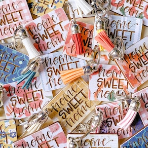 Home Sweet Home Keychain | Keychain | New Home Keychain | Realtor Keychain | Realtor Gift | Realtor Client Gift | Home Keychain | House Keys