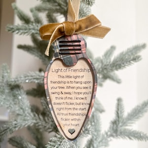 Light of Friendship Ornament | Christmas Ornament | Friend Ornament | Friendship Ornament | Ornament | Friendship Gift | Light of Friendship