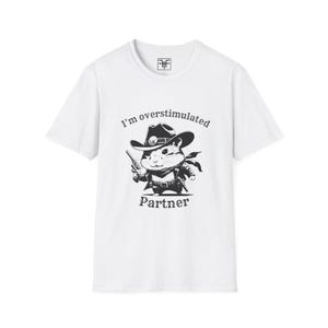 Playful Cowboy Cat T-Shirt, Funny Animal Shirt, Gift for Cat Lovers, Humorous Tee, Casual Wear for Pet Owners