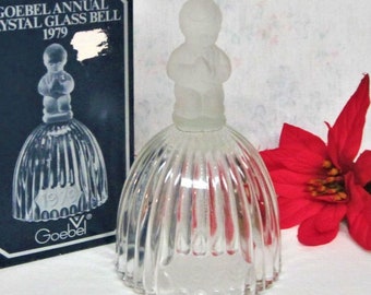 1979 Goebel Glass Bell in Original Box Annual Goebel Bell Little Boy Praying Goebel Germany