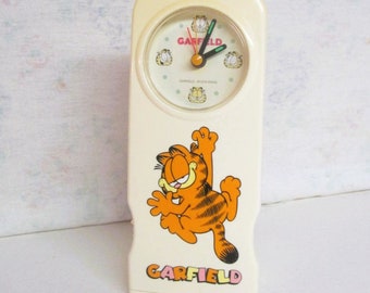 1978 Paws Garfield Clock & Flashlight Working Rare Garfield Table Clock Collectible Garfield