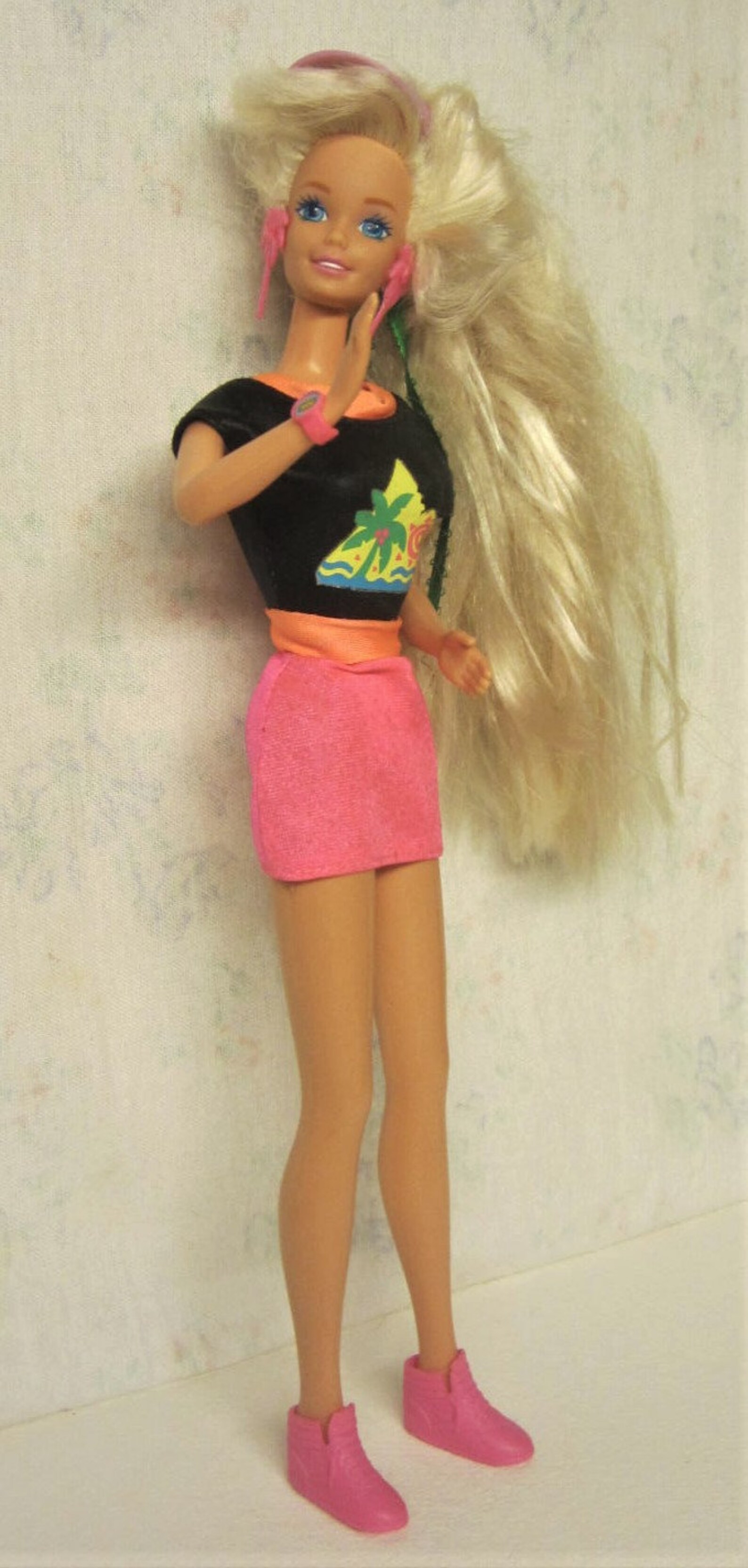 1993 Glitter Hair Barbie 10965 with Original Dress 90s Etsy.de