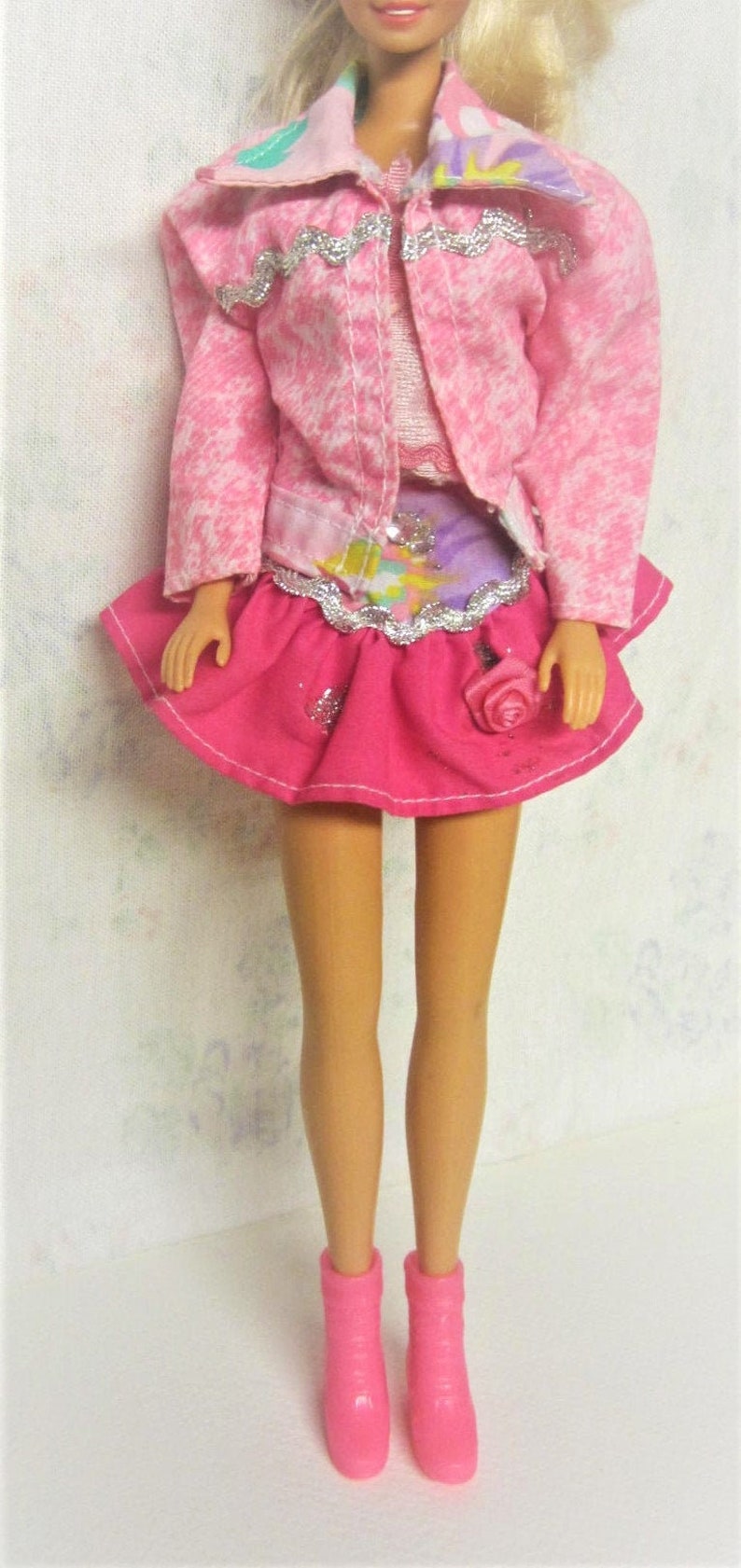1993 Barbie Paint N Dazzle Outfit 10039 Pink Skirt & Jacket - Etsy