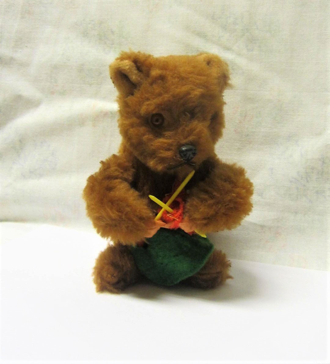 Wind Up Toy Knitting Bear Carl Original Mechanical Bear Sewing Etsy