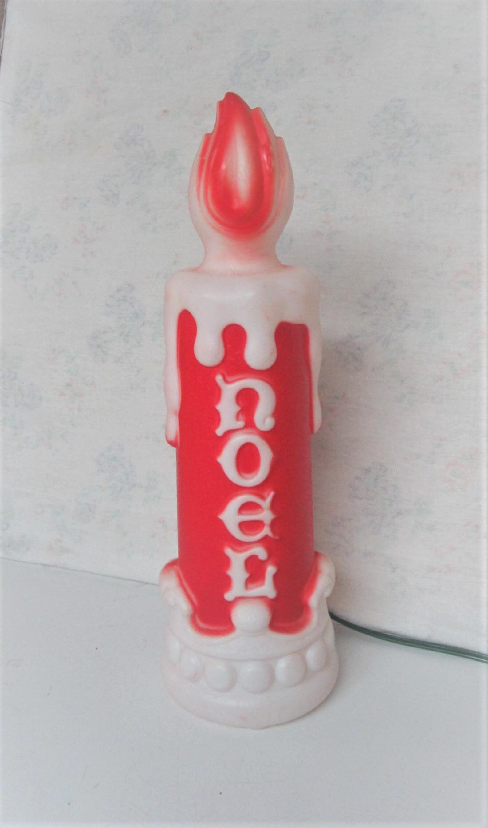 Blow Mold Candle Empire Plastic 70s Illuminated Candle Noel Etsy