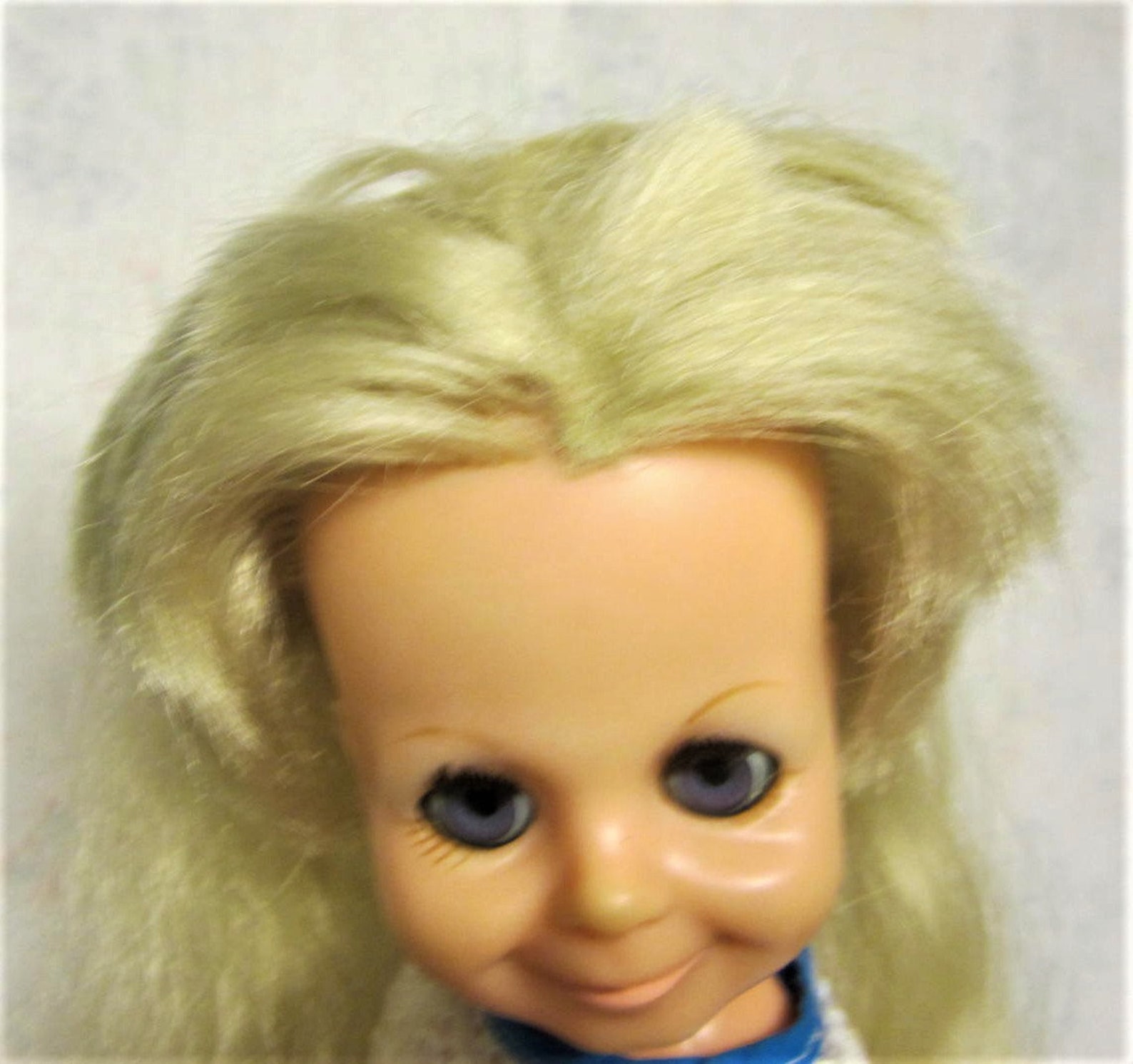 1970 ideal velvet doll with growing hair white lace dress velvet crissy