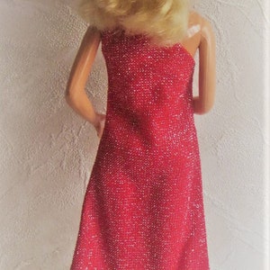 80s Superstar Barbie with Red Gown Vintage Barbie Red Glitter Dress 1986 Blonde Barbie Malaysia image 3