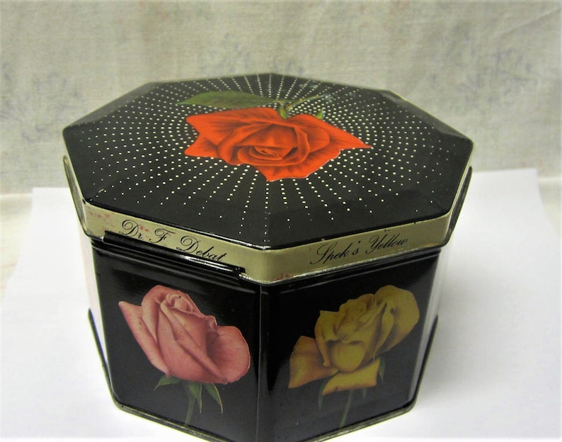 Carrs of Carlisle Tin Roses 60s Pretty Rose Tin Vintage Etsy