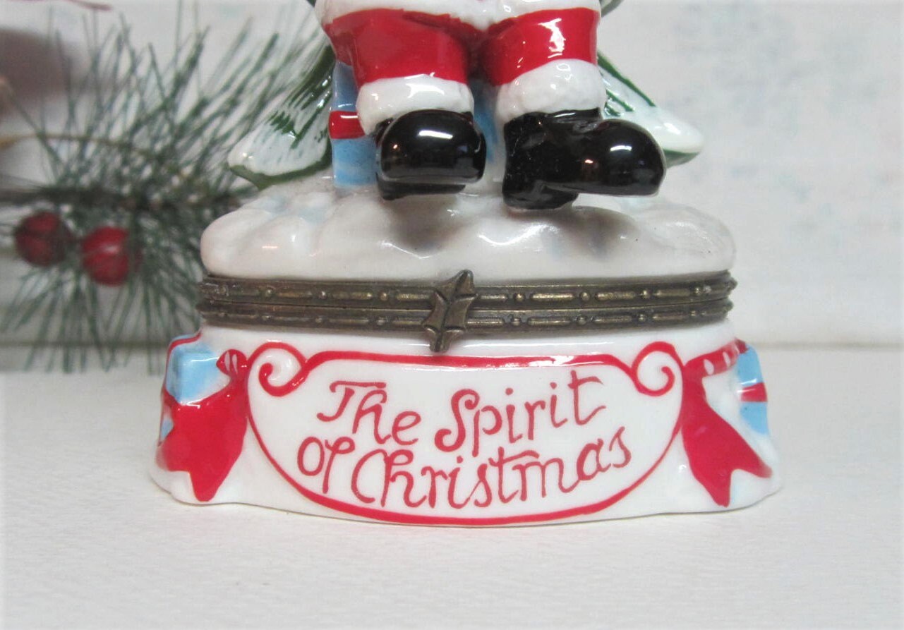 Villeroy & Boch 1748 Xmas Trinket Box 80s Ceramic Hinged Box Etsy