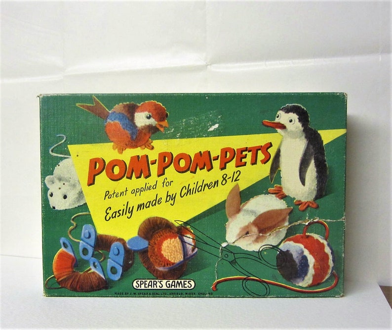 Spears Pom Pom Pets 50s Craft Set Retro Pompom Craft Kits - Etsy