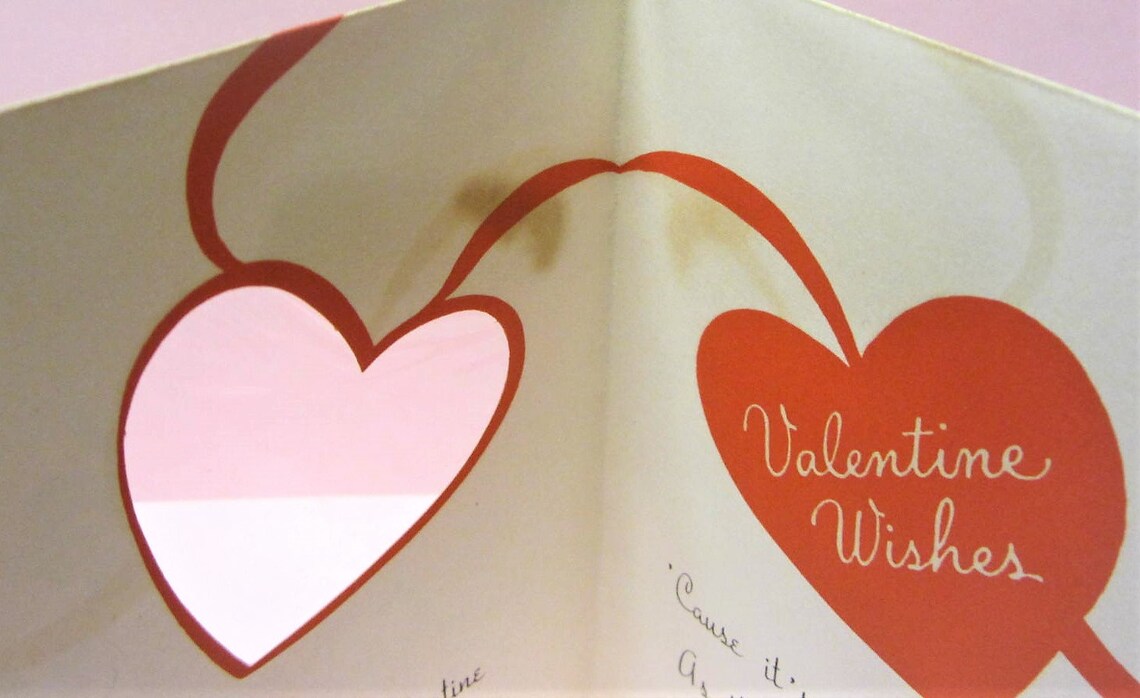 Vintage Valentines Nephew Card 1960s Nephew Valentine Wishes Etsy
