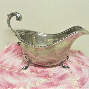 Birks Sterling Creamer 1945 Hallmark Birks Silver Sauce Boat Vintage Birks Gadroon Dish