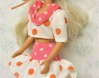 1990 Babysitter Skipper Doll #9433 Barbie's Sister 90s Skipper Doll Mattel  Polka Dot Outfit