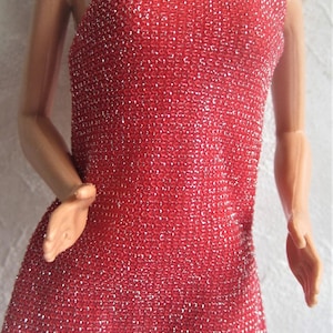 80s Superstar Barbie with Red Gown Vintage Barbie Red Glitter Dress 1986 Blonde Barbie Malaysia image 8