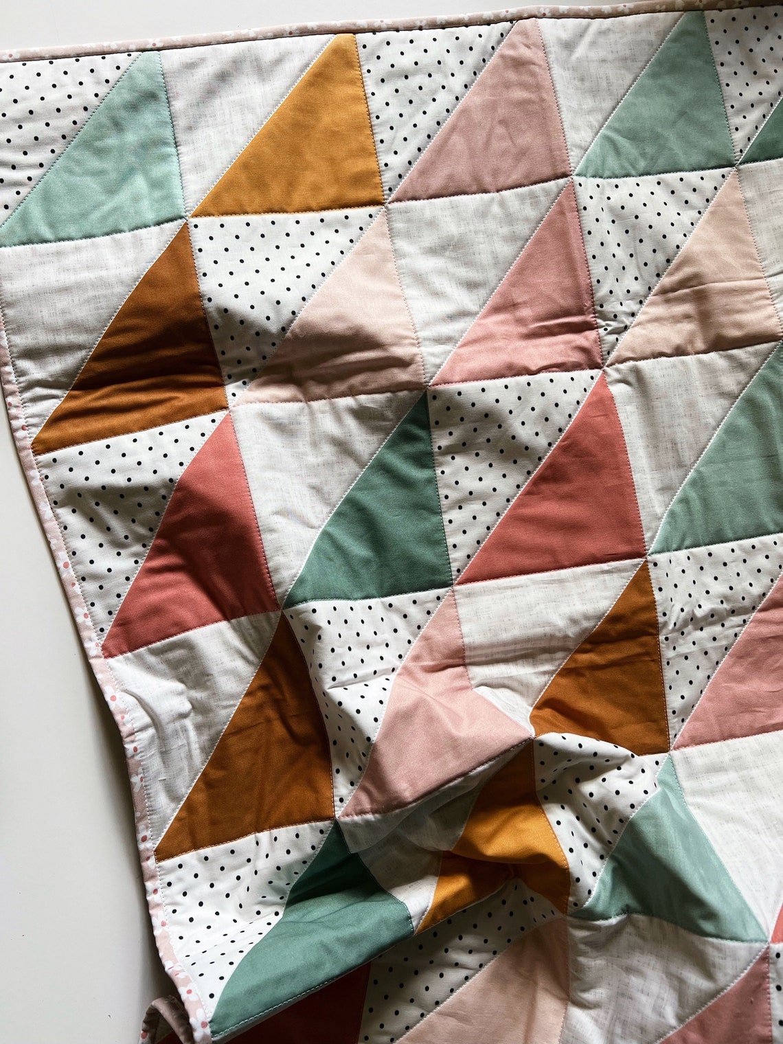 Floral Puzzlecloth Wholecloth Baby Quiltbaby Quilt Etsy