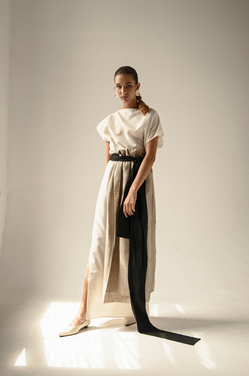 Motanka raw linen dress image 6