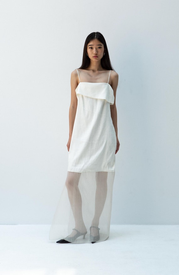 asymmetric design dress Montana