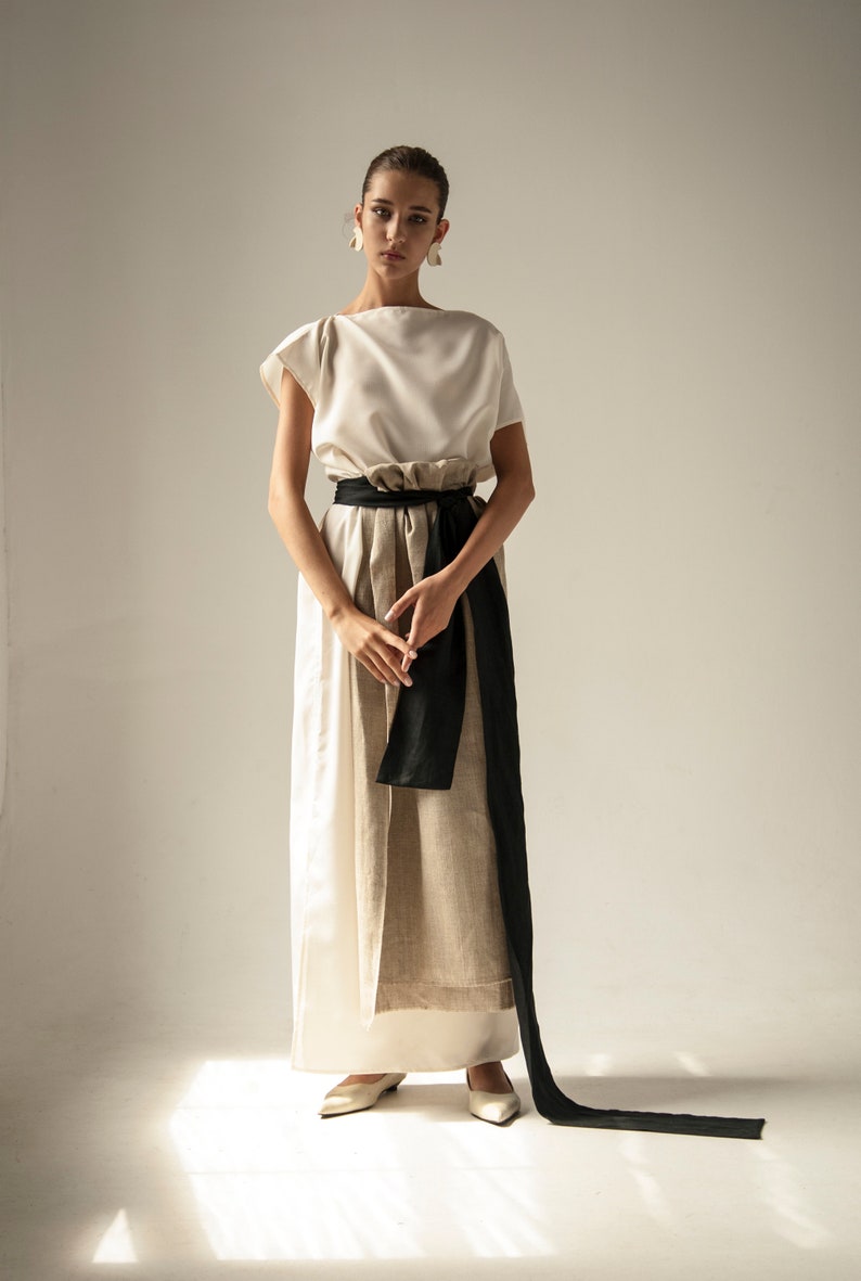 Motanka raw linen dress image 9