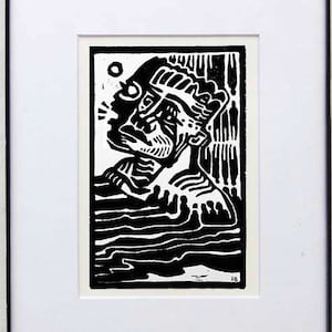 Middle Passage,  handprinted linocut art, Black History