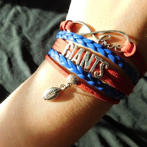New York Giants Wrap Bracelet | NYG | Giants | Big Blue | Football | Jewelry | New York Giants