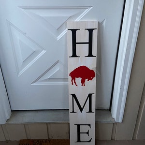 HOME Buffalo Bills Sign Porch Sign Home Sign Buffalo Bills Fan Football Sign NFL Sign Entryway Sign Home Decor Bills Mafia image 2