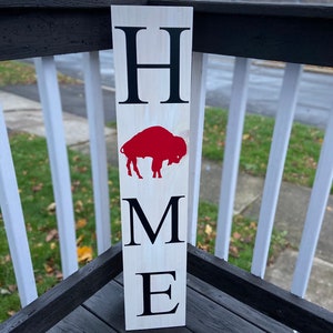 HOME Buffalo Bills Sign Porch Sign Home Sign Buffalo Bills Fan Football Sign NFL Sign Entryway Sign Home Decor Bills Mafia image 1