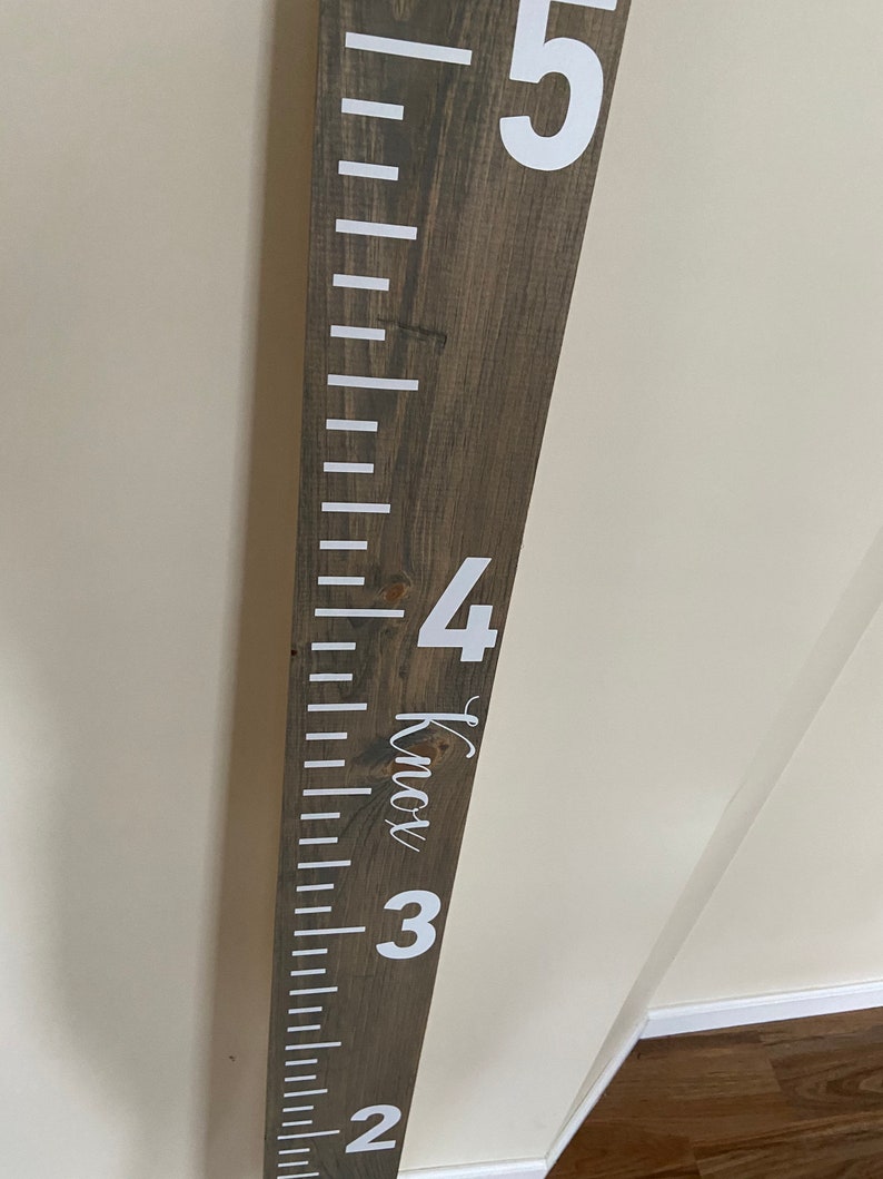 Growth Chart Wooden Ruler Height Marker Wood Growth Etsy