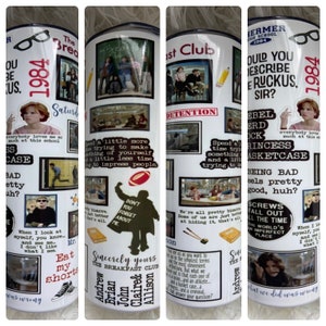 Vaso de El Club del Desayuno / Collage / Película / Clásico de Culto / Vaso Delgado / Vaso /