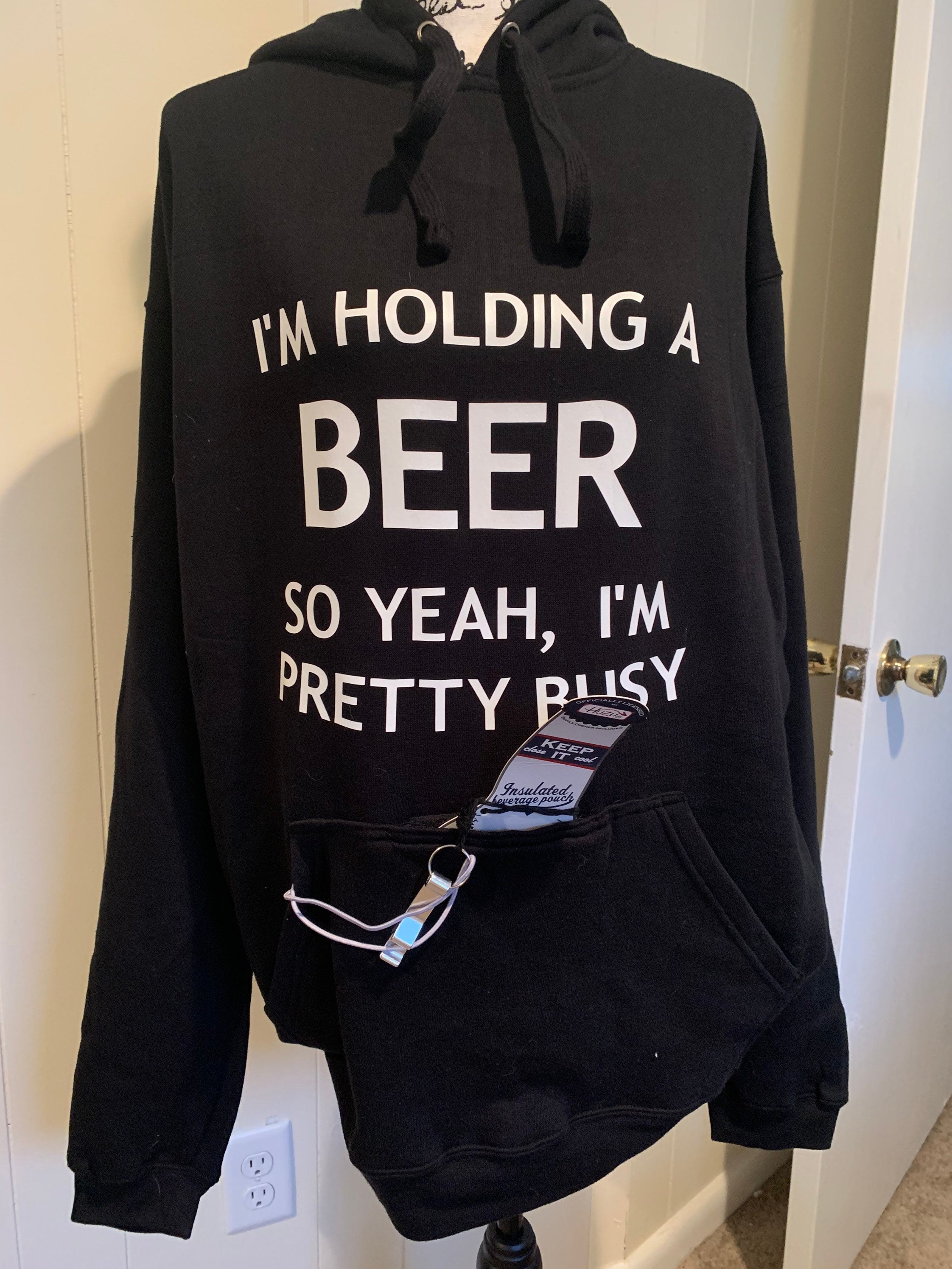 Personalized beer pouch odissi hoodie