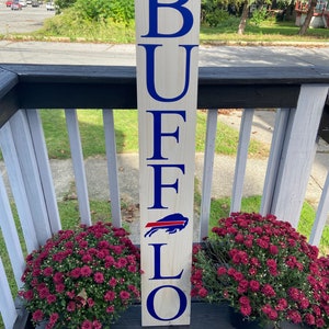 Buffalo Welcome Sign Buffalo Bills Sign Football Sign Buffalo Bills Bills Mafia Gifts Football Fans Welcome Sign Porch Sign image 1