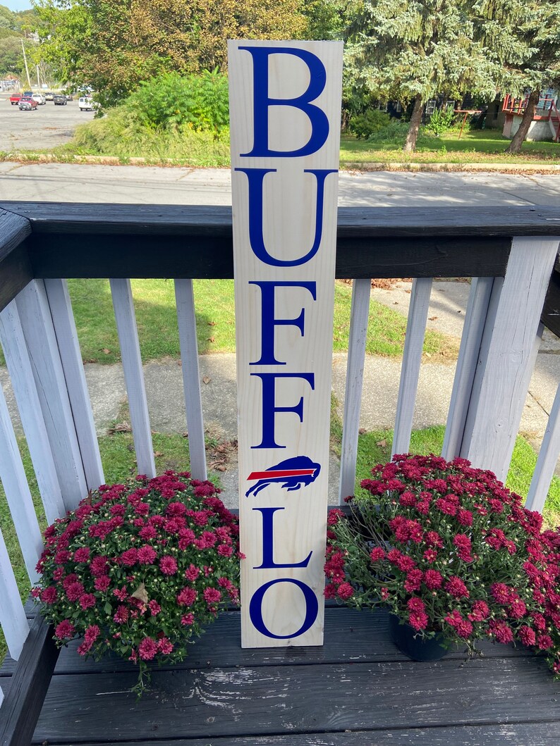 Buffalo Welcome Sign Buffalo Bills Sign Football Sign Buffalo Bills Bills Mafia Gifts Football Fans Welcome Sign Porch Sign image 1