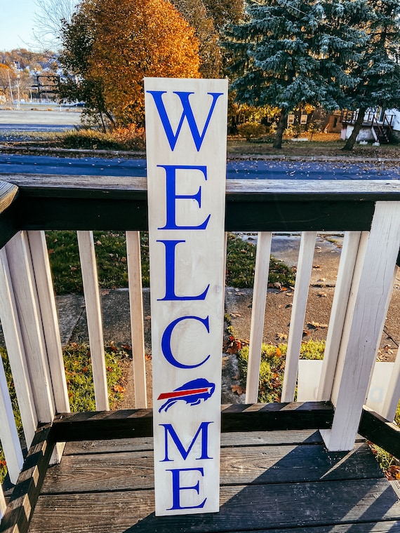 Buffalo Bills Welcome Sign Buffalo Bills Sign Football Etsy
