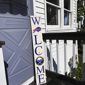 Buffalo Welcome Sign | Buffalo Sabres | Buffalo Bills | Buffalo Fan | Porch Sign | Hockey | Football | Buffalo Sabres Sign | Buffalo