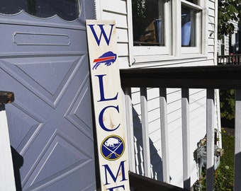 Buffalo Welcome Sign | Buffalo Sabres | Buffalo Bills | Buffalo Fan | Porch Sign | Hockey | Football | Buffalo Sabres Sign | Buffalo