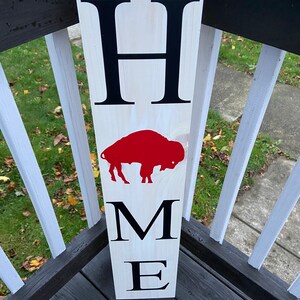 HOME Buffalo Bills Sign Porch Sign Home Sign Buffalo Bills Fan Football Sign NFL Sign Entryway Sign Home Decor Bills Mafia image 4