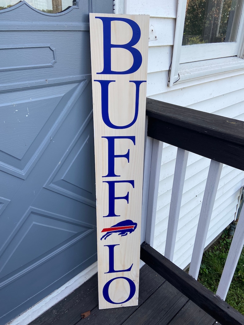 Buffalo Welcome Sign Buffalo Bills Sign Football Sign Buffalo Bills Bills Mafia Gifts Football Fans Welcome Sign Porch Sign image 2